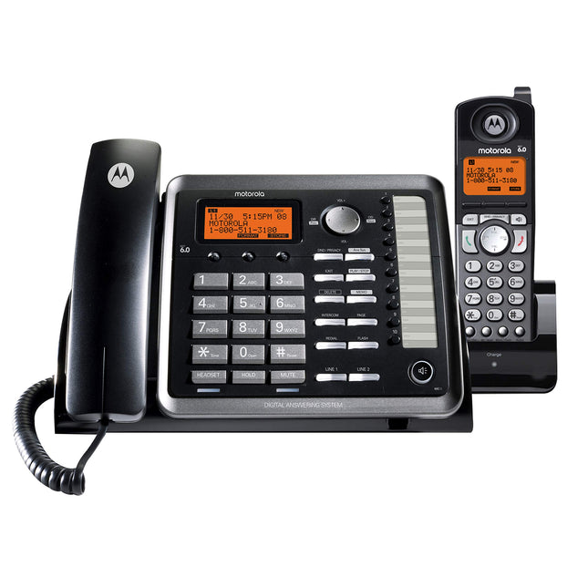 Motorola Visys 25255re2 Two-Line Corded/Cordless Phone System with Answering System