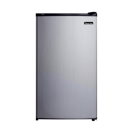 Magic Chef MCBR350S2 Compact Refrigerator with Manual Defrost, Small Refrigerator for Compact Spaces, 3.5 Cubic Feet, Silver