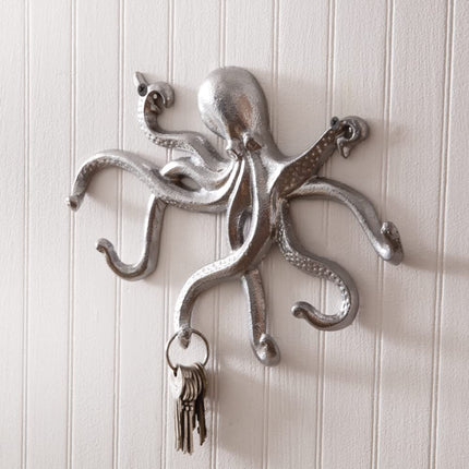 Colonial Tin Works 420226 Metal Octopus Wall Hooks, 10-inch Width