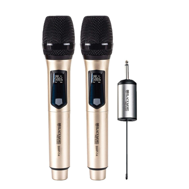 Blackmore Pro Audio BMP-14 Dual Handheld Rechargeable Wireless UHF Microphone System
