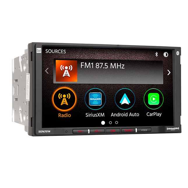 Dual Electronics Dual DCPA701W 7-Inch Double-DIN in-Dash Digital Media Receiver with Bluetooth, Wireless Android Auto and Apple CarPlay