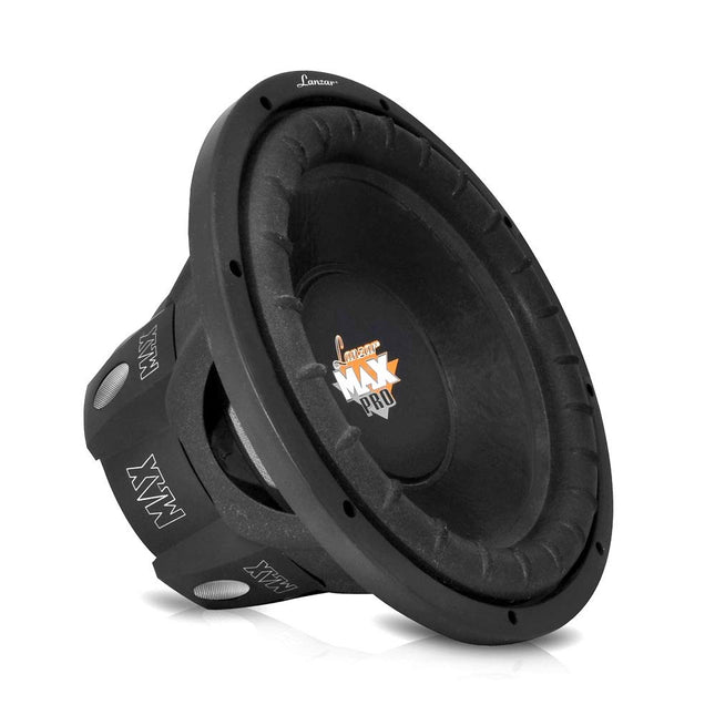 Lanzar 6.5” Car Subwoofer Speaker - Black Non-Pressed Paper Cone, Aluminum Voice Coil, 4 Ohm Impedance, 600 Watt Power and Foam Edge Suspension for Vehicle Audio Stereo Sound System - MAXP64