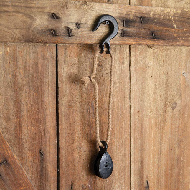 CTW Home Collection 370517 Hook with Pulley, 4-inch Height, Cast Iron