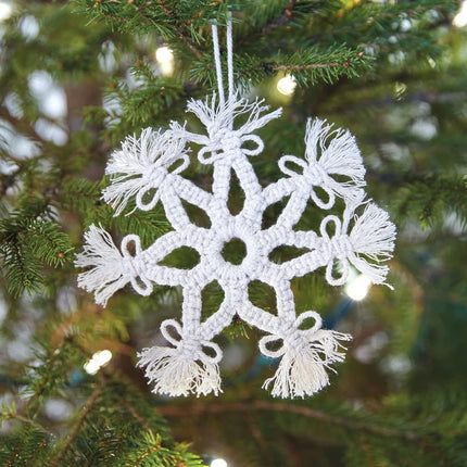 CTW Home Collection Macrame Snowflake Ornament, 6-Inch Diameter