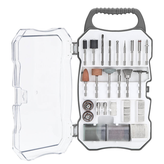 Genesis GART70 70-Piece Universal Rotary Tool Accessory Set with Durable Carrying Case , Gray