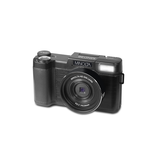Minolta MND30 30 MP / 2.7K Ultra HD Digital Camera (Black)