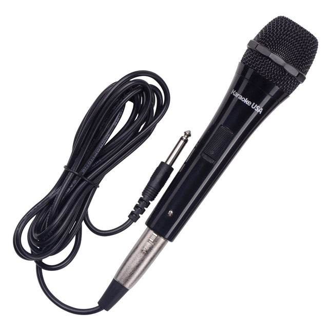 Karaoke USA M189 Professional Dynamic Microphone (Detachable Cord), Black
