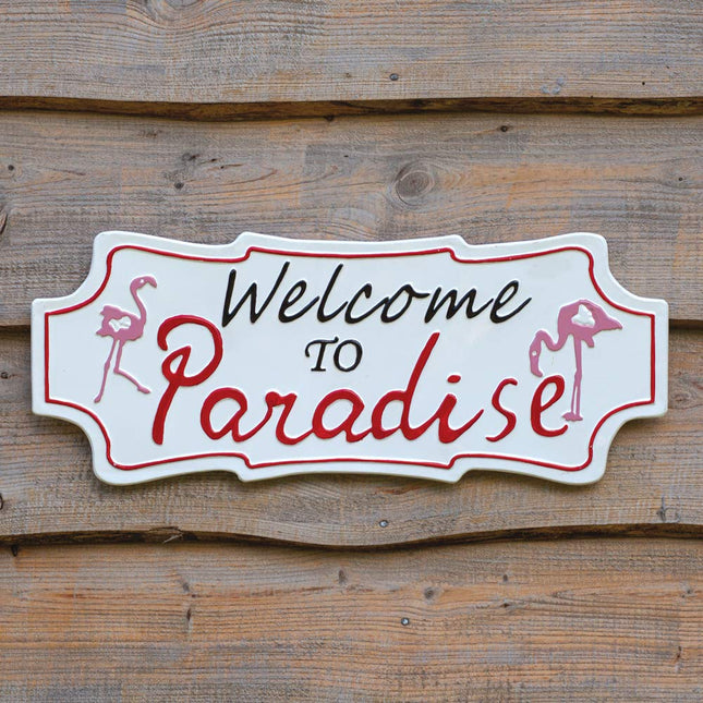 CTW Home Collection 770463 Welcome to Paradise Decorative Sign, 23.75-inch Width (1)