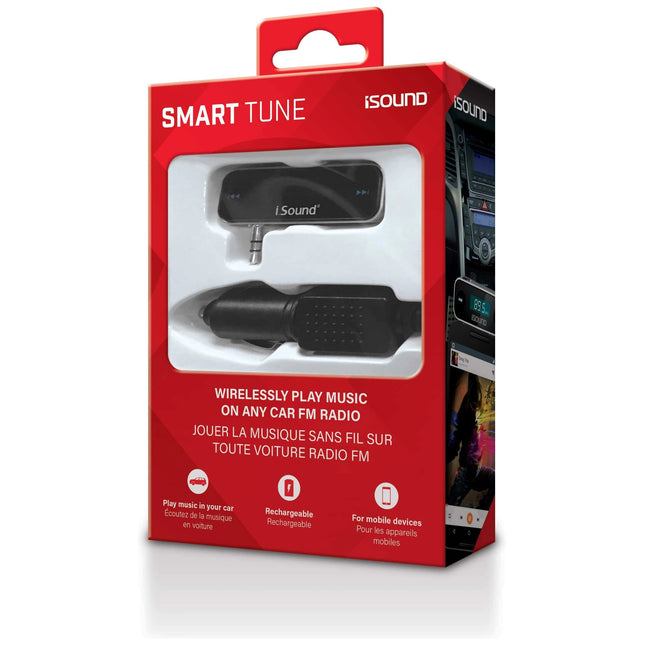 iSound Smart Tune 2 in 1 - Wireless FM Transmitter with Rechargeable Battery & Included Car Charger