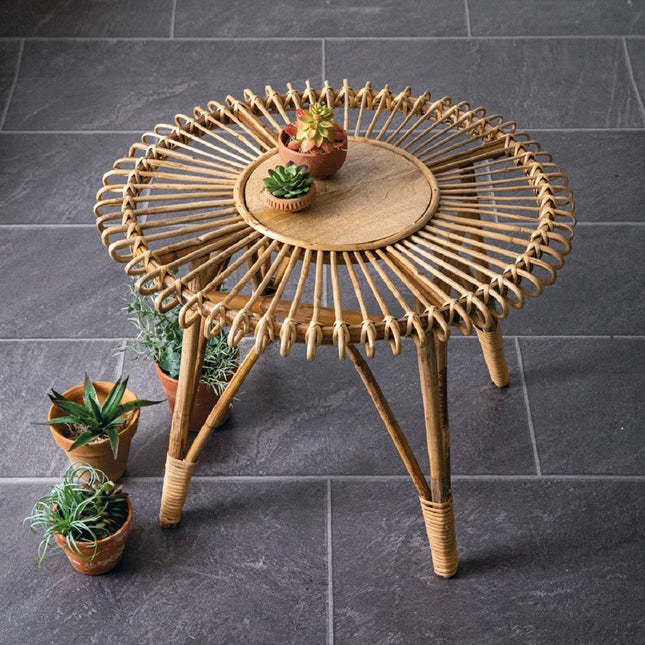 CTW Home Collection 460262 Rattan Side Table