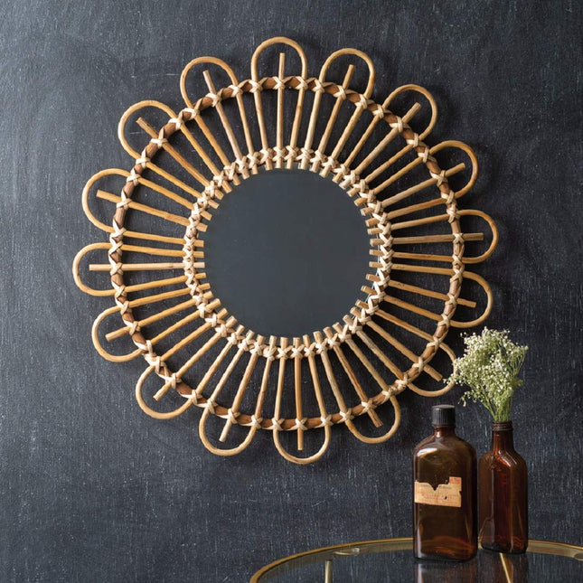 CTW Home Collection 460271 Rattan Wall Mirror