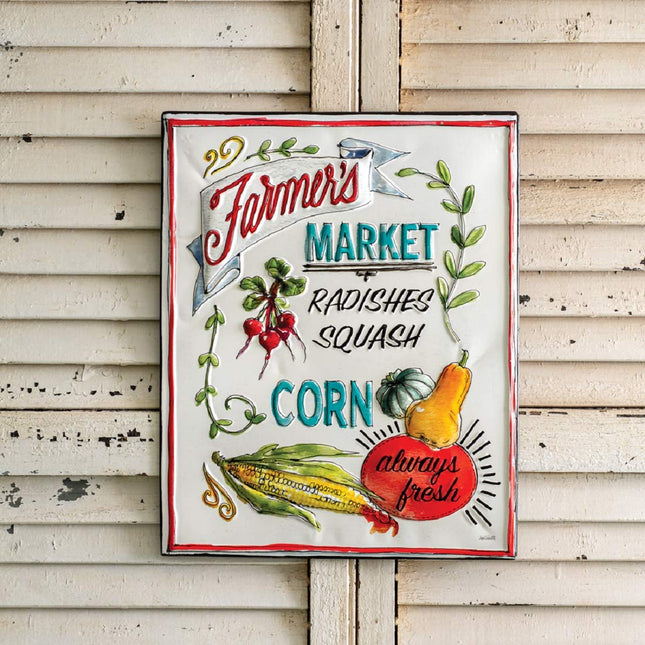 CTW Home Collection 440016 Farmer's Market Metal Sign (1)