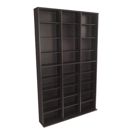Atlantic Oskar 1080 Media Storage Cabinet - Protects & Organizes Prized Music, Movie, Video Games or Memorabilia Collections, PN 38435714 in Espresso