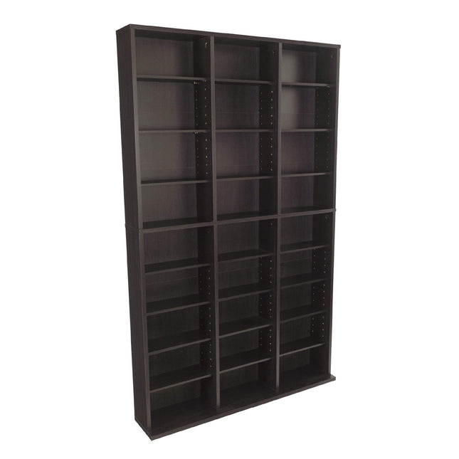 Atlantic Oskar 1080 Media Storage Cabinet - Protects & Organizes Prized Music, Movie, Video Games or Memorabilia Collections, PN 38435714 in Espresso