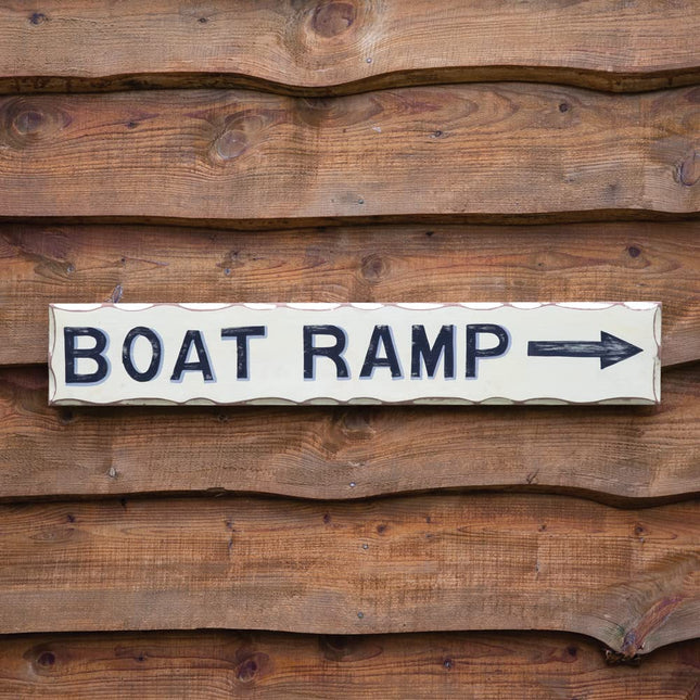 CTW Home Collection Boat Ramp Sign, 6-inch Height, Medium Density Fiberboard, Home, Home Décor