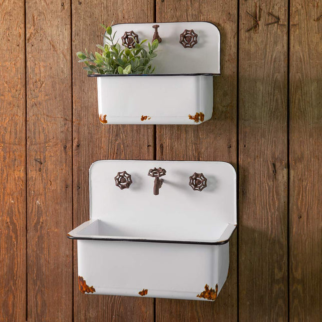 CTW Home Collection Set of Two Sink Wall Planters