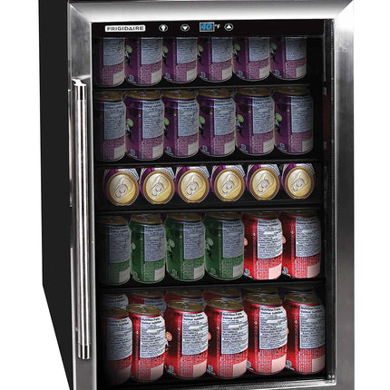 Frigidaire EFMIS155 Beverage Center-126 Cans-Full Stainless Steel, 126-CAN, Stainless, 4.4 cu.ft