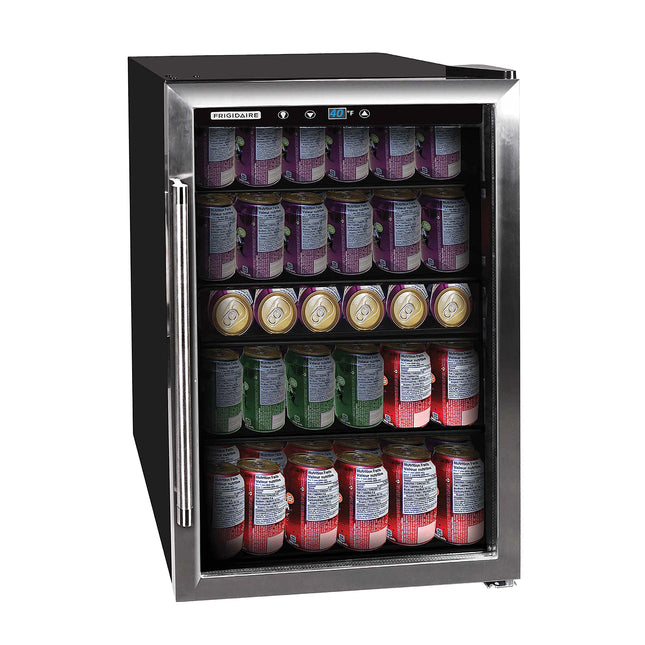 Frigidaire EFMIS155 Beverage Center-126 Cans-Full Stainless Steel, 126-CAN, Stainless, 4.4 cu.ft
