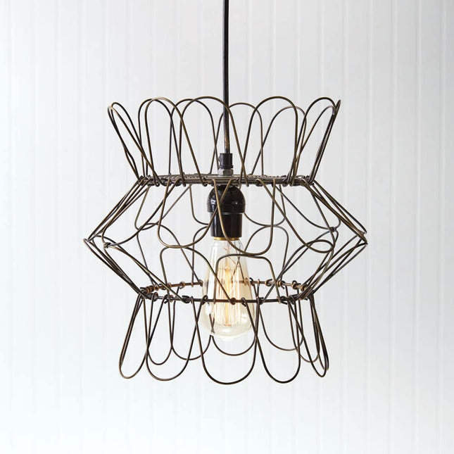 CTW Home Collection 930115 Small Wire Egg Basket Pendant Lamp, 11.5-inch Height