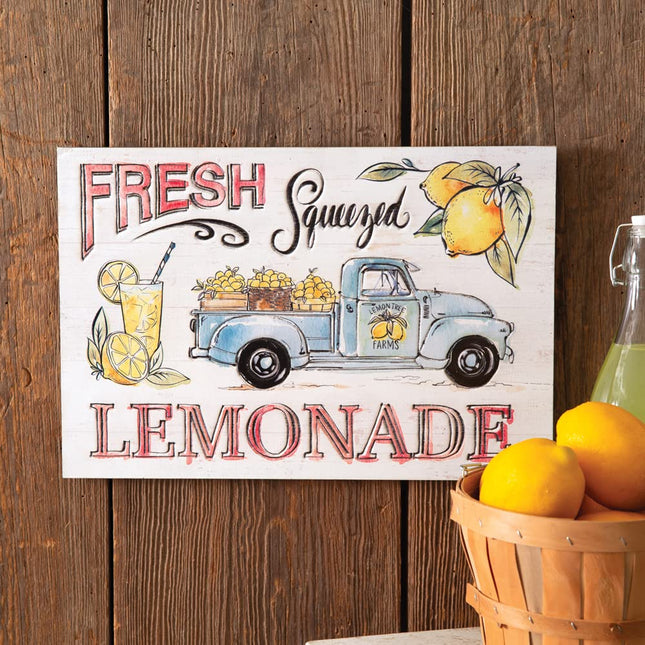 Colonial Tin Works 440208 Fresh Squeezed Lemonade Wall Sign, 15.75-inch Width