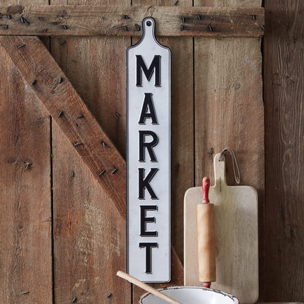 CTW Home Collection Market Paddle Decorative Sign, 36-inch Height, Metal, Wall Accent, Home Decor