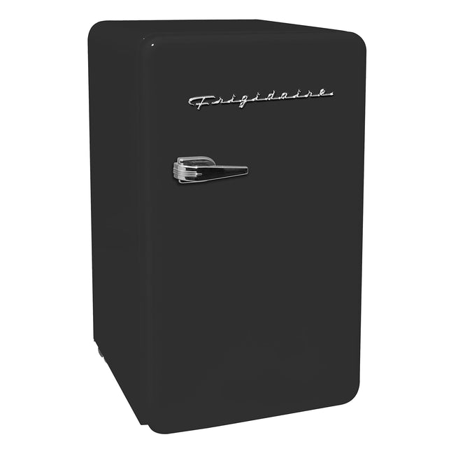 FRIGIDAIRE EFR372-BLACK 3.2 Cu Ft Black Retro Compact Rounded Corner Premium Mini Fridge