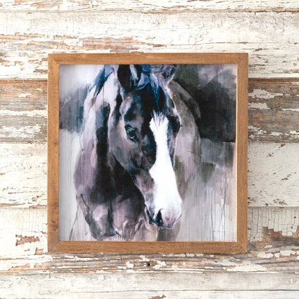 Colonial Tin Works 440217 Farm Horse Wall Art, 14-inch Square