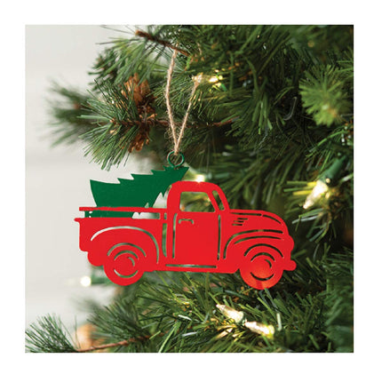 CTW Red Truck with Tree Ornament, 5-inch Length