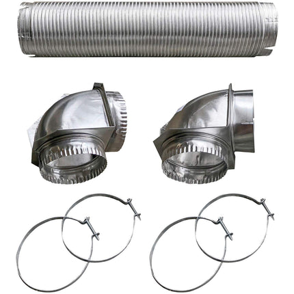 Builder's Best BDB110050 Semi-Rigid Dryer Vent Kit with Close Elbow, No Size, Silver