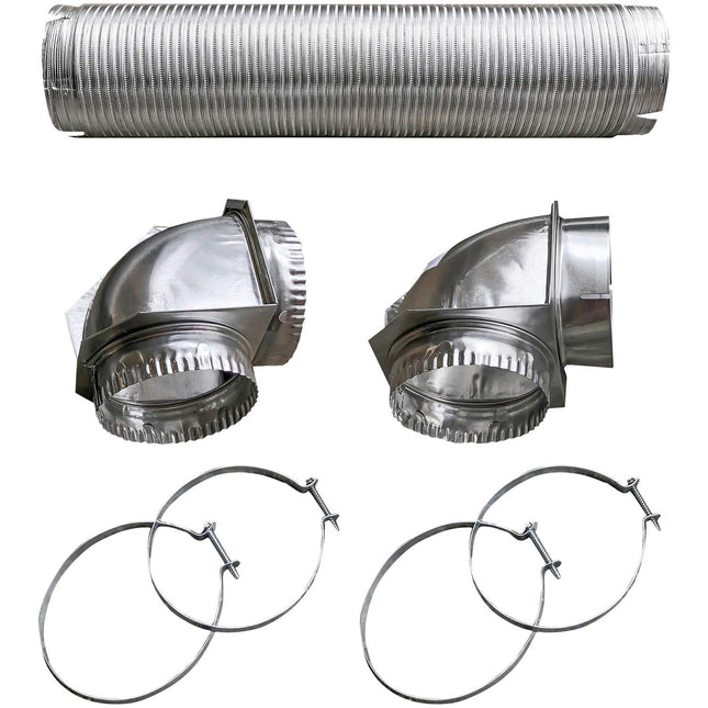 Builder's Best BDB110050 Semi-Rigid Dryer Vent Kit with Close Elbow, No Size, Silver