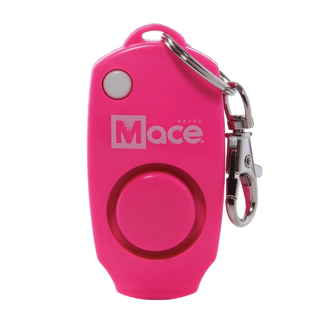 mace Brand Personal Alarm Keychain, Pink - Emits Powerful 130dB Alarm, Includes Self Defense Keychain Clip and Emergency Backup Whistle - Batteries Included, Made in The USA