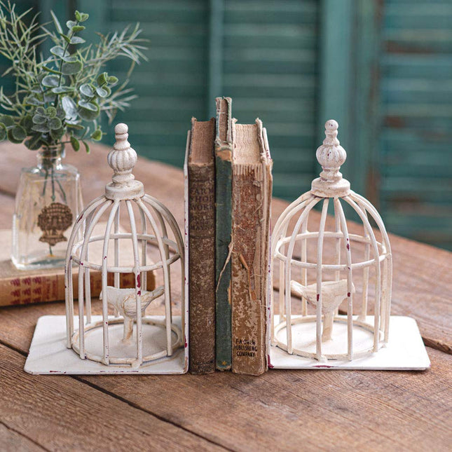 CTW Home Collection 420198 Birdcage Bookends, 10.50-Inch Width, Metal