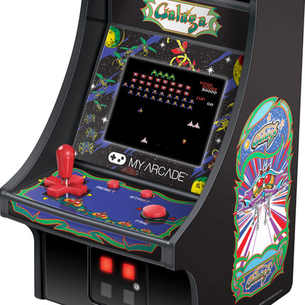 My Arcade Micro Player Mini Arcade Machine: Galaga Video Game, Fully Playable, 6.75 Inch Collectible, Color Display, Speaker, Volume Buttons, Headphone Jack, Battery or Micro USB Powered