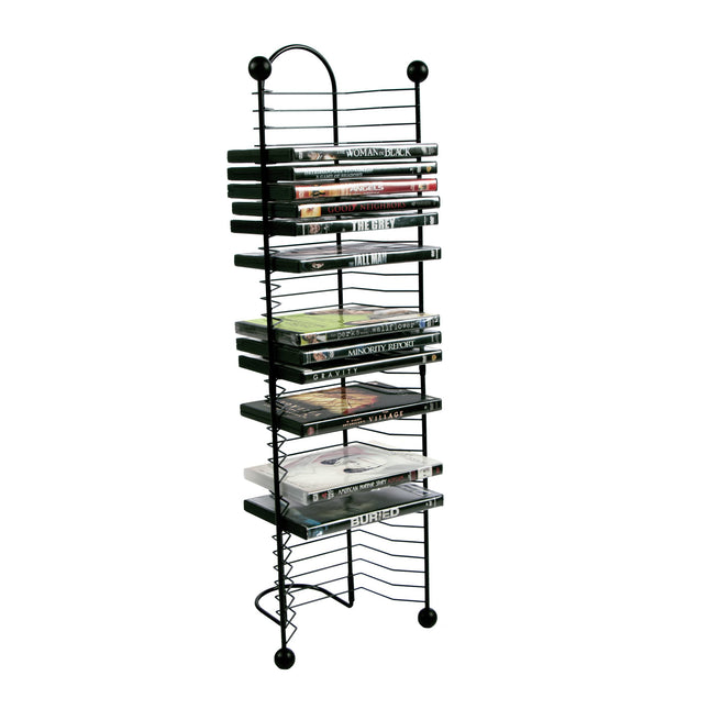 Atlantic Nestable 32 Blu-Ray Rack - Space Saving Modern Design, Durable Steel Construction PN63712046 in Black