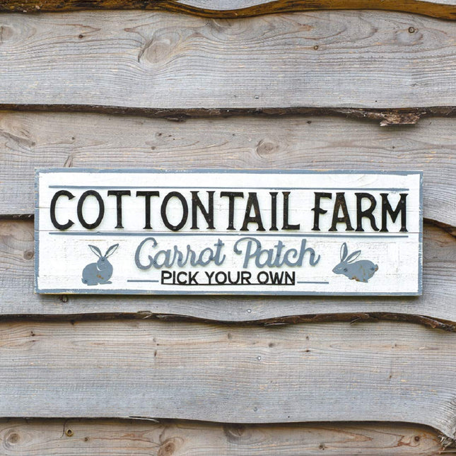 CTW Home Collection 440039 Cottontail Farm Wood Wall Sign