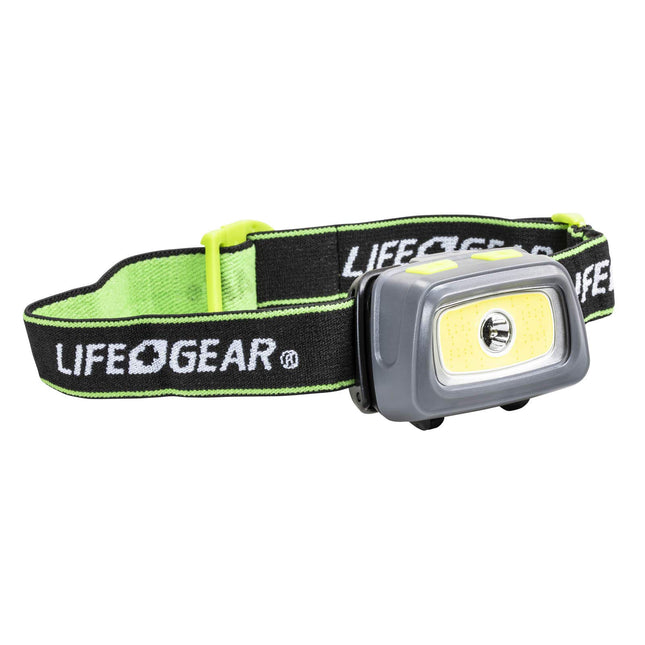 Life Gear 3AAA Multi Mode 500 Lumen Head Light w/Safety Flasher and Whistle