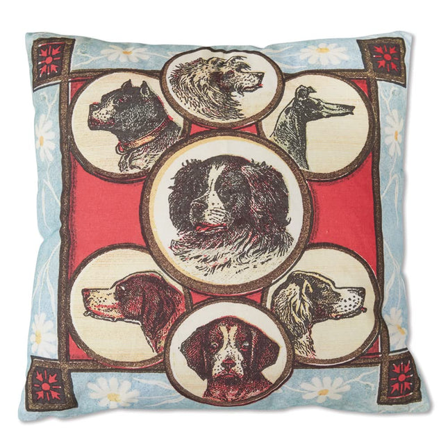 CTW 780326 Canine and Floral Throw Pillow, 18-inch Square