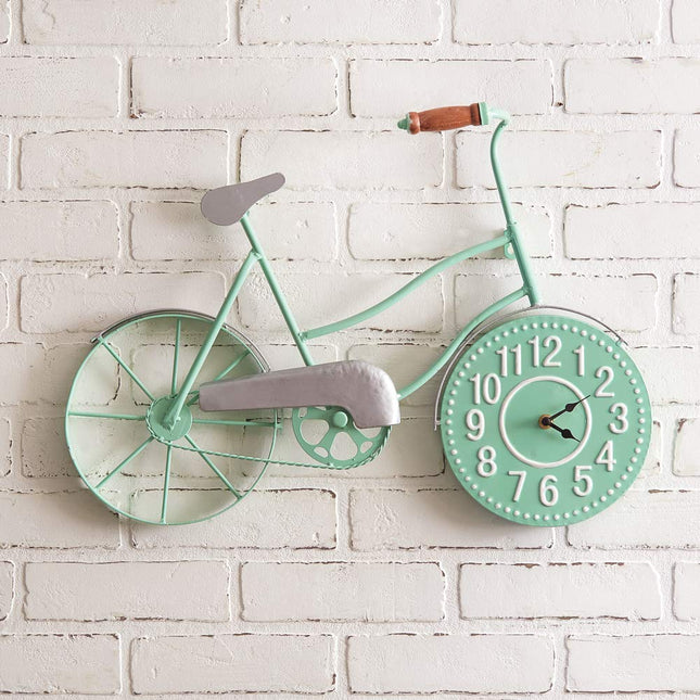 CTW 770451 Bicycle Clock, 21.75-inch Length, Mint Green