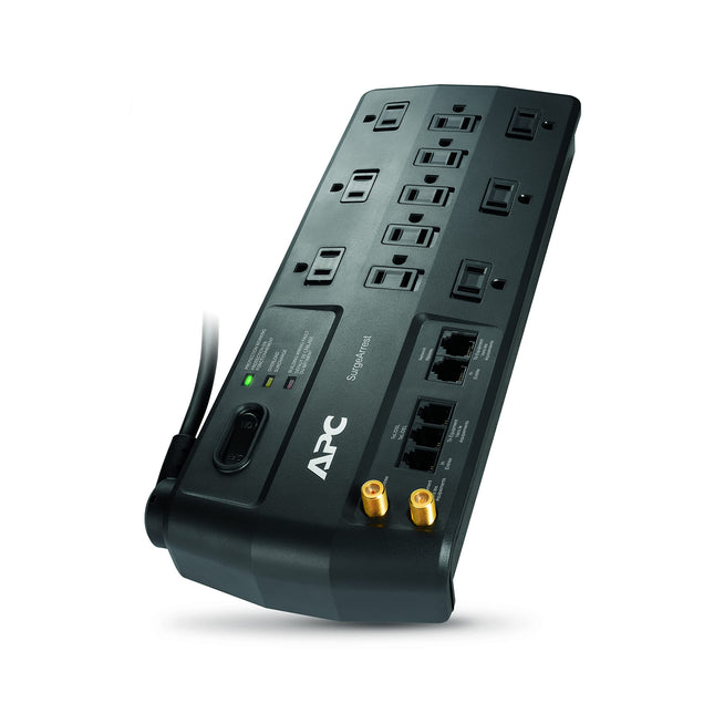 APC Surge Protector with Phone, Network Ethernet and Coaxial Protection, P11VNT3, 3020 Joules, 11 Outlet Surge Protector Power Strip Black