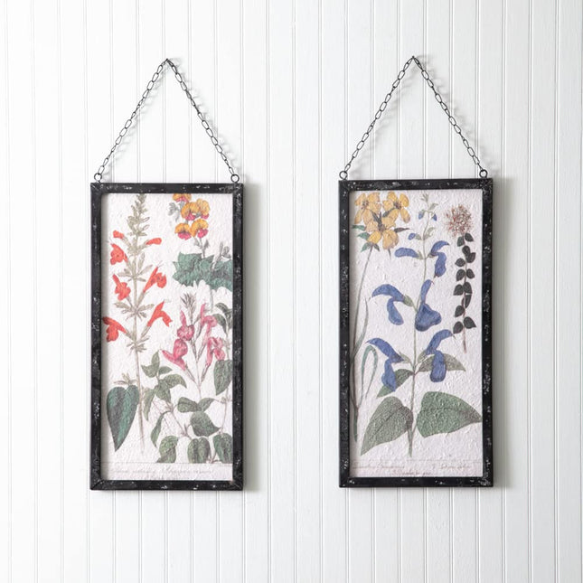 CTW Home Collection Perennial Botanical Framed Prints, 18-inch Height, Set of 2