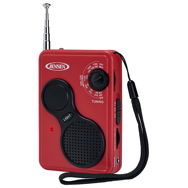 JENSEN JEP-100 AM/FM Weather Band Radio with Flashlight