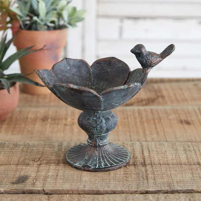 CTW Home Collection Big Bloom Feeder Dish, 6-inch Height, Cast Iron, Home, Garden