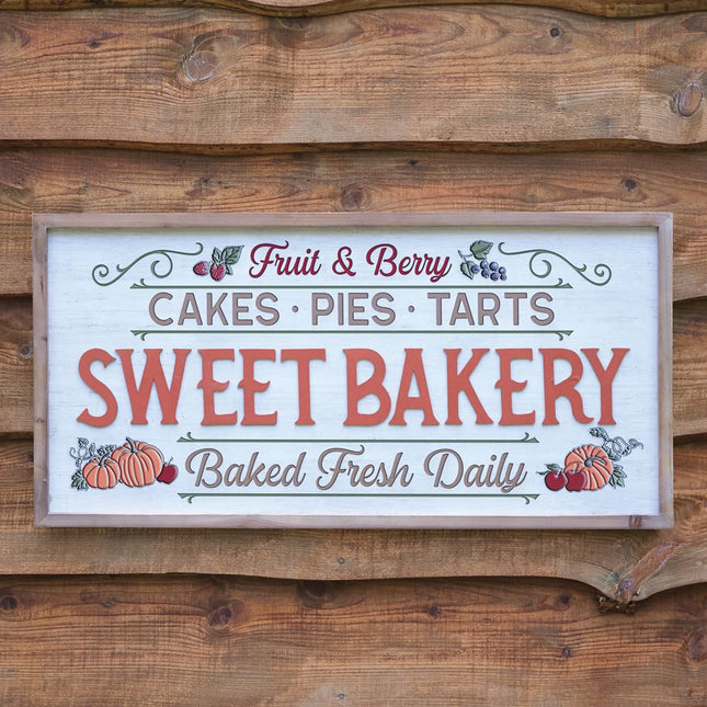 CTW Home Collection Sweet Bakery Fall Hanging Decorative Sign, 34.5-inch Width, Holiday Season Decoration