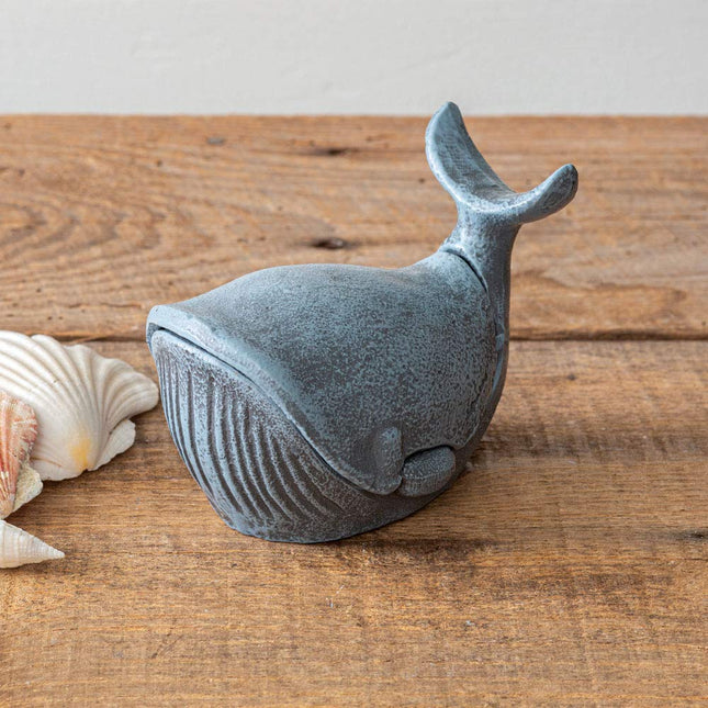 CTW Home Collection 420189 Whale Trinket Holder, 5-Inch Width, Cast Iron