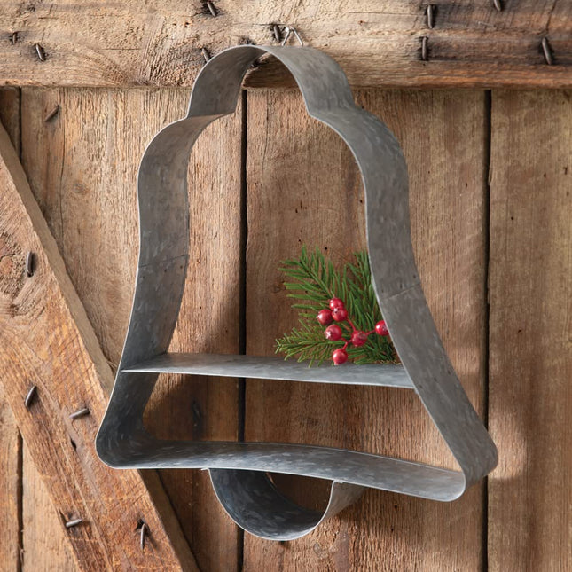 CTW Home Collection Metal Christmas Bell Cookie Cutter Wall Sign, 14.75-inch Height, Holiday Season Decoration