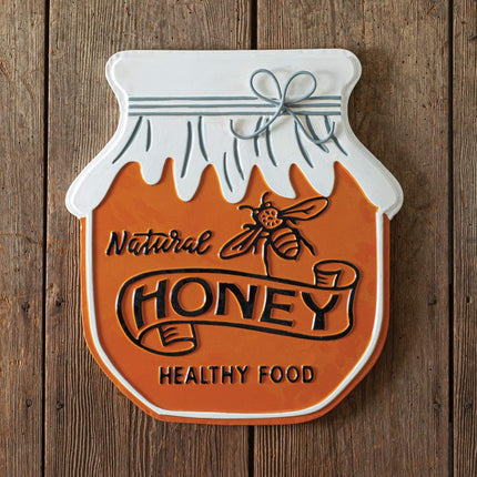 CTW Home Collection 770462 Natural Honey Jar Decorative Sign, 17.75-inch Height