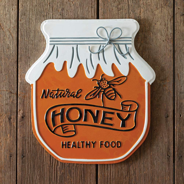 CTW Home Collection 770462 Natural Honey Jar Decorative Sign, 17.75-inch Height