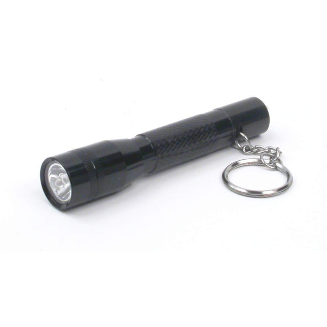 Dorcy 10-Lumen Water Resistant LED Keychain Flashlight with Tail Cap Push Button Switch, Assorted Colors (46-4001)