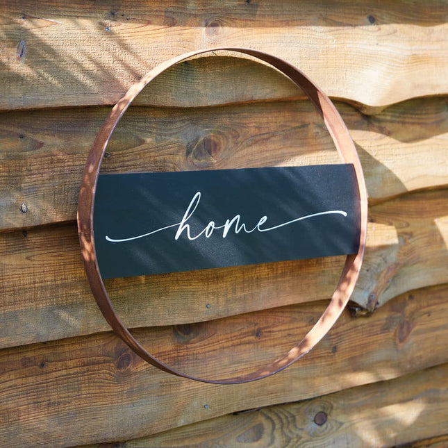 CTW Home Collection Home Rustic Metal Sign, 24-inch Diameter