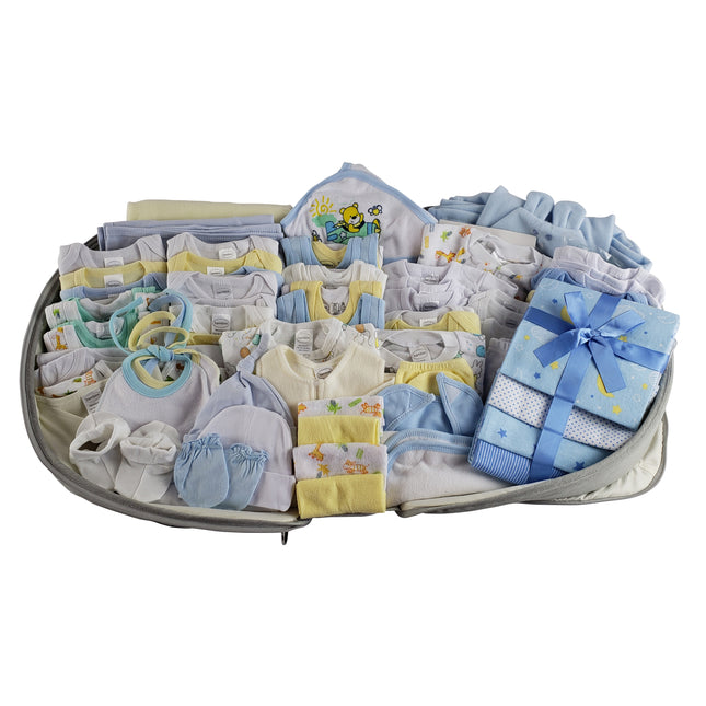 Boys 80 pc Baby Clothing Starter Set with Diaper Bag 808-80-Set